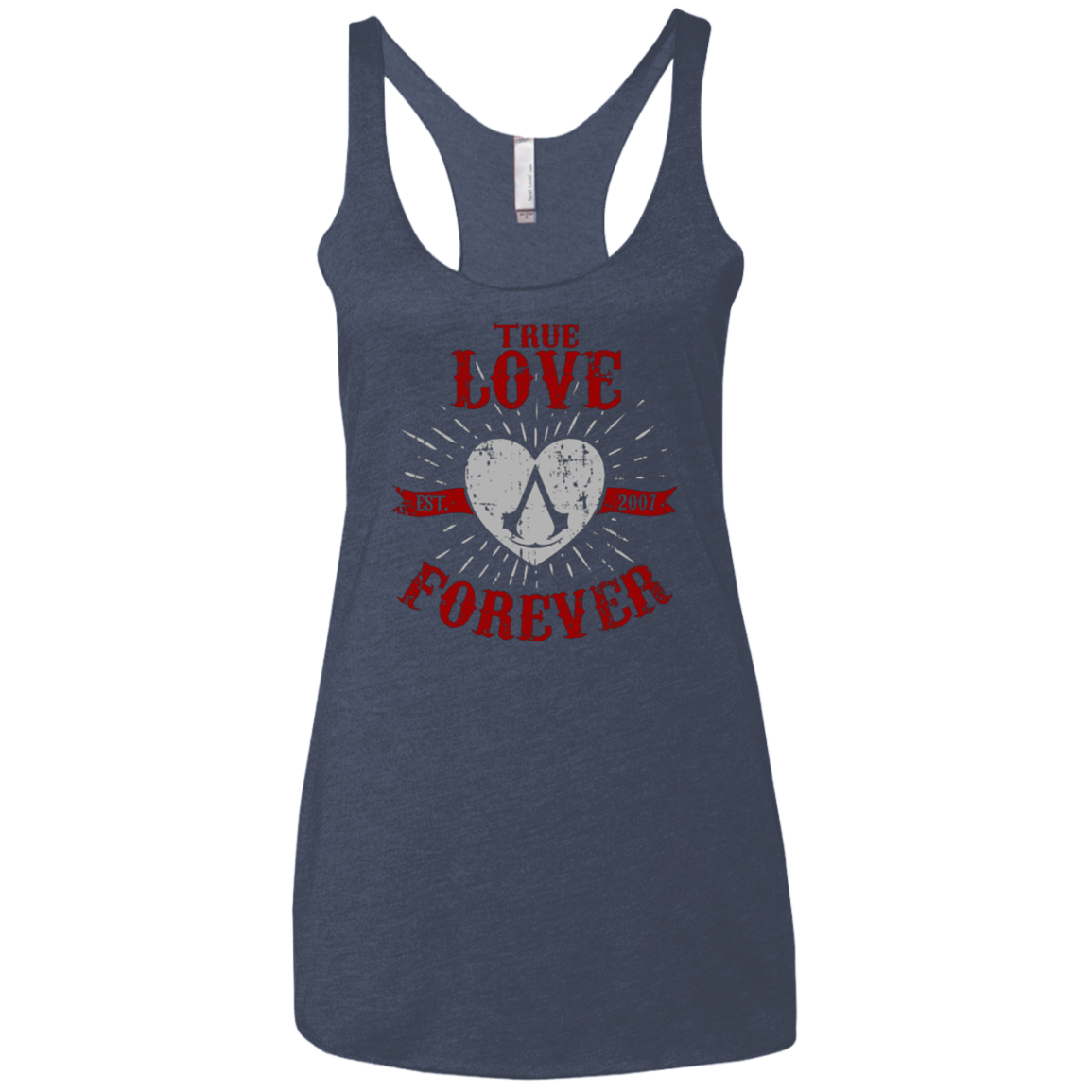 True Love Forever Assasin Women's Triblend Racerback Tank