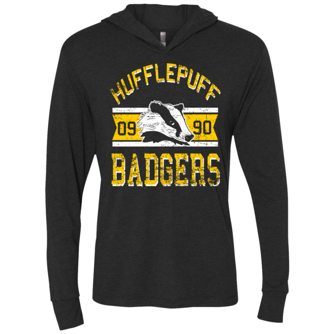 Badgers Triblend Long Sleeve Hoodie Tee