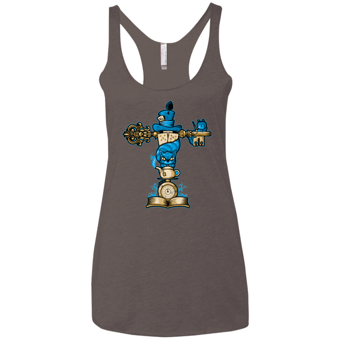 Wonderland Totem Women's Triblend Racerback Tank