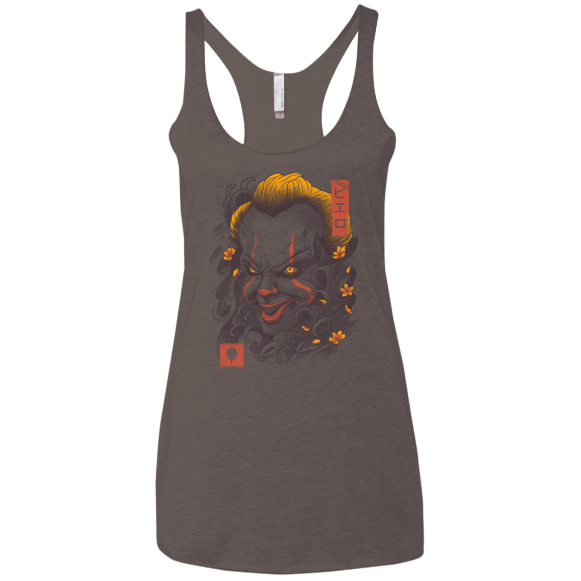 Oni Clown Mask Women's Triblend Racerback Tank