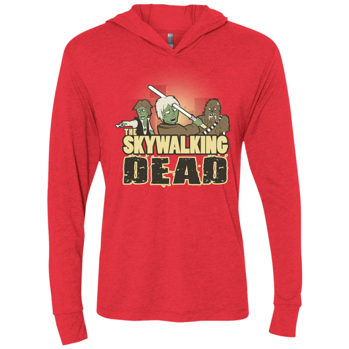 Skywalking Dead Triblend Long Sleeve Hoodie Tee