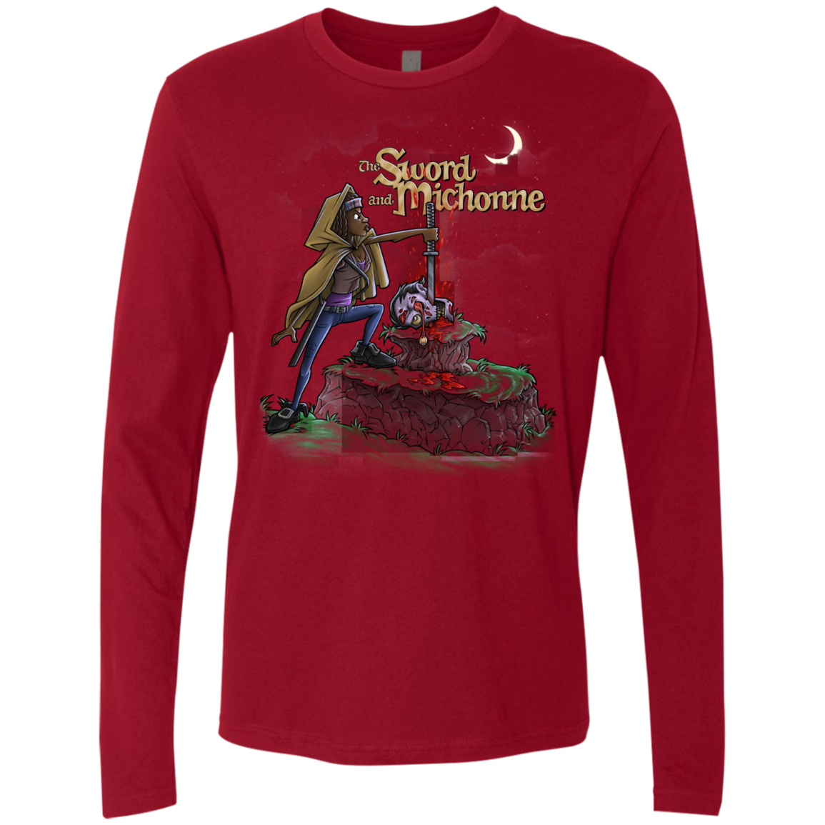 The Sword and Michonne Men's Premium Long Sleeve