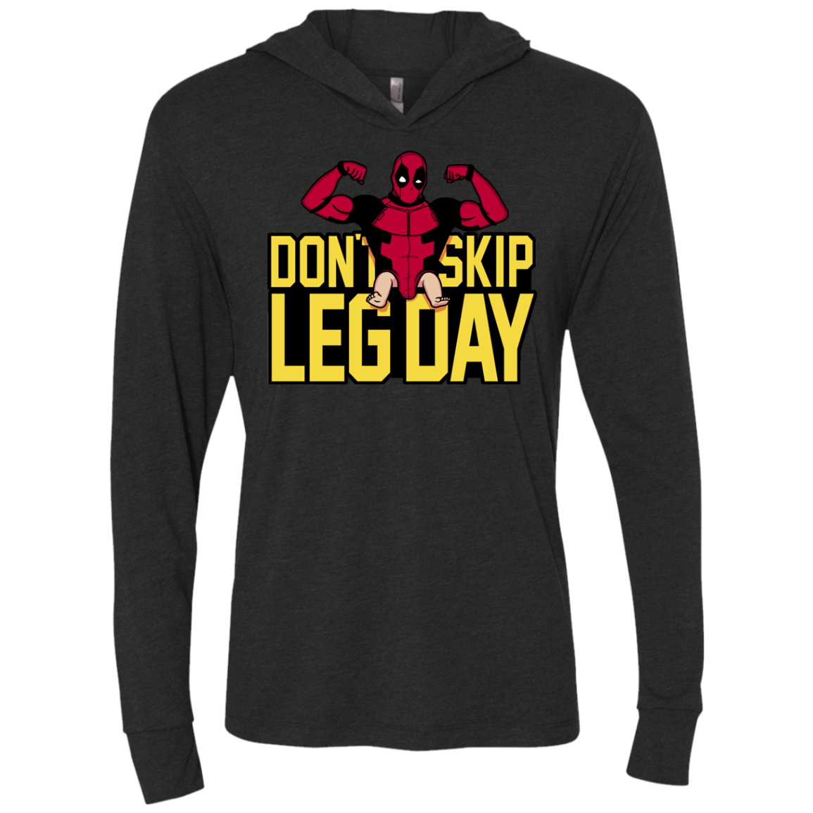 Dont Skip Leg Day Triblend Long Sleeve Hoodie Tee