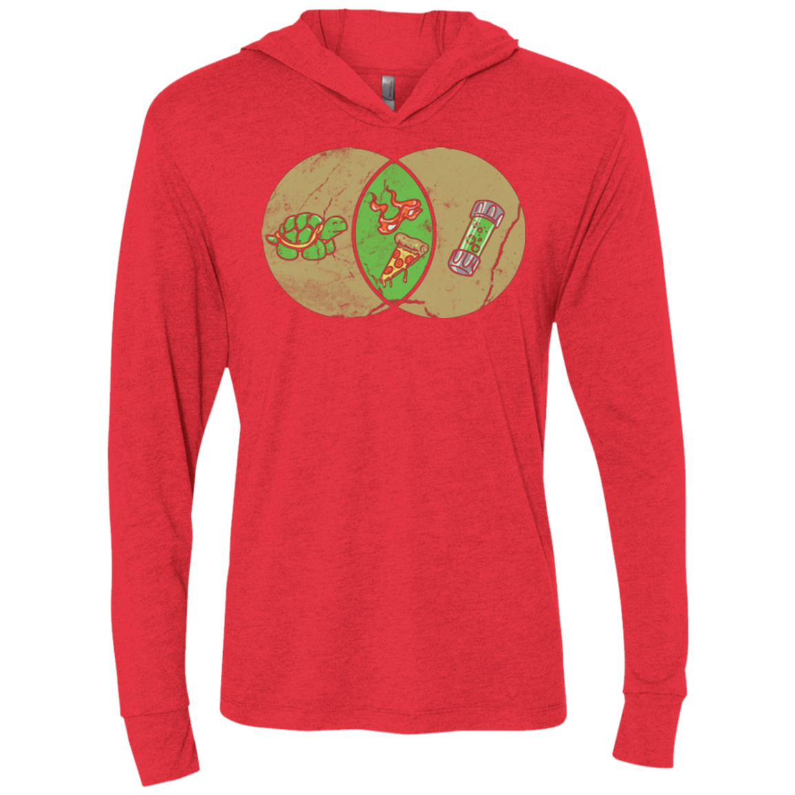 Mikey Diagram Triblend Long Sleeve Hoodie Tee