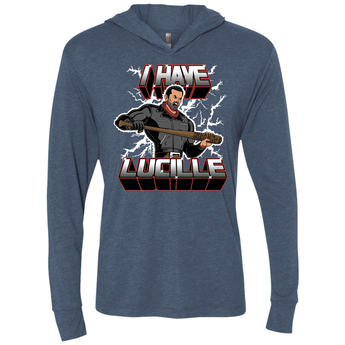 I Have Lucille Triblend Long Sleeve Hoodie Tee