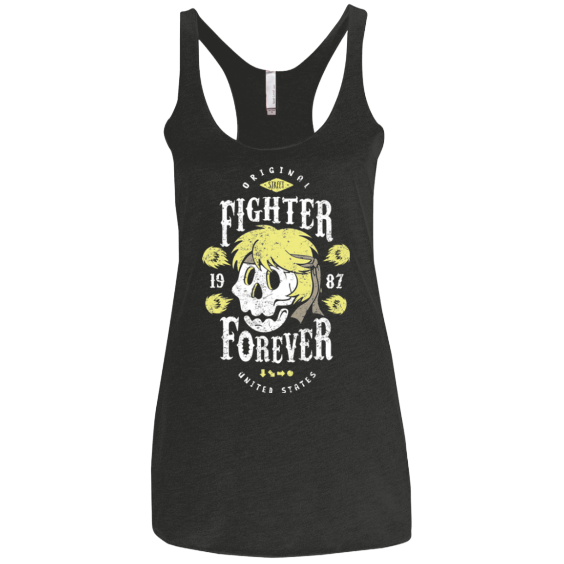 Fighter Forever Ken Women's Triblend Racerback Tank