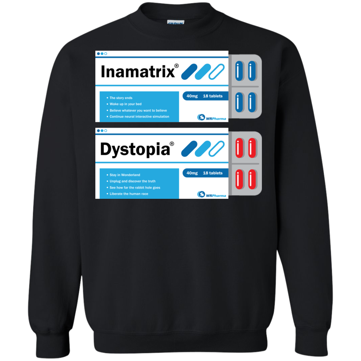 Red or Blue Crewneck Sweatshirt