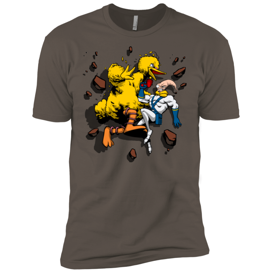 Big Bird and Worm Men's Premium T-Shirt