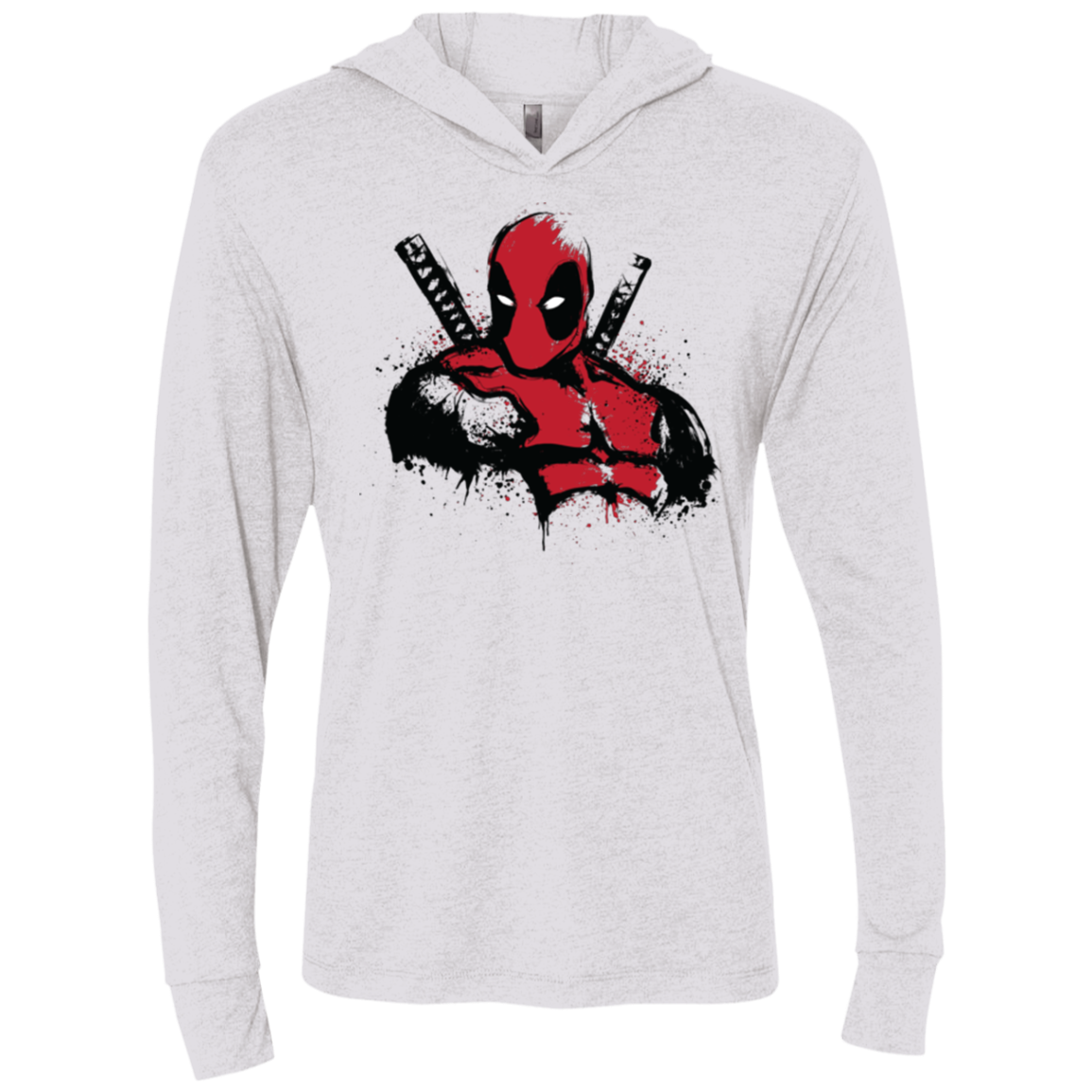 The Merc in Red Triblend Long Sleeve Hoodie Tee