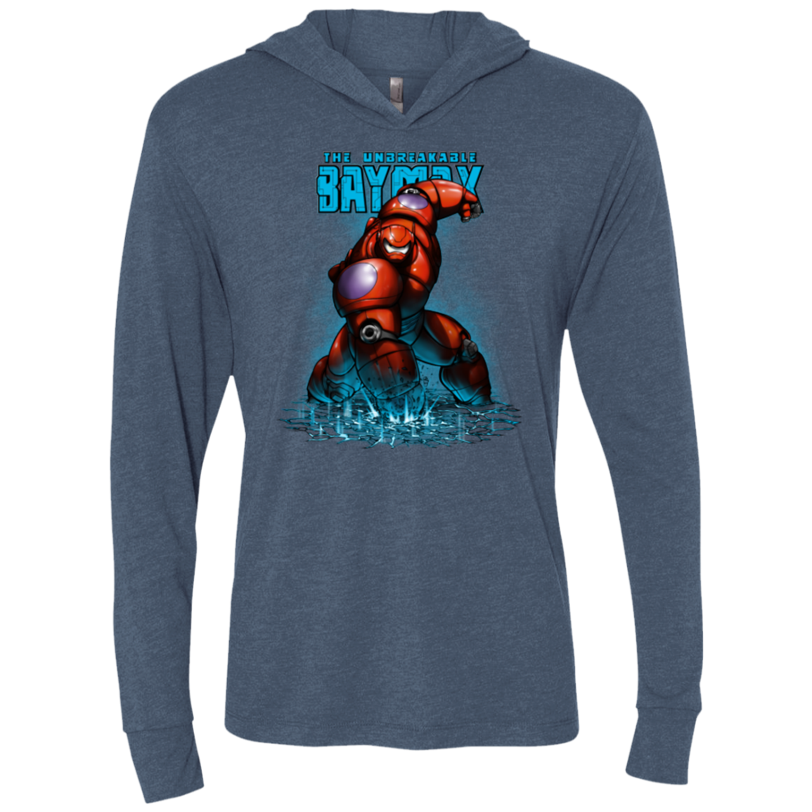 Unbreakable Hero Triblend Long Sleeve Hoodie Tee