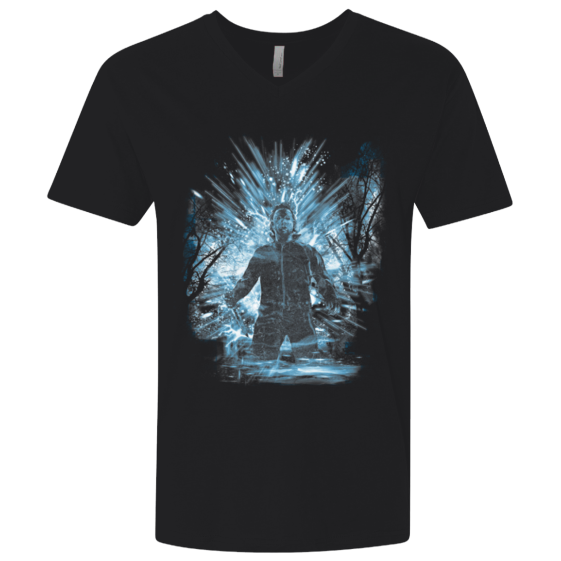 Halloween Storm Blue Men's Premium V-Neck