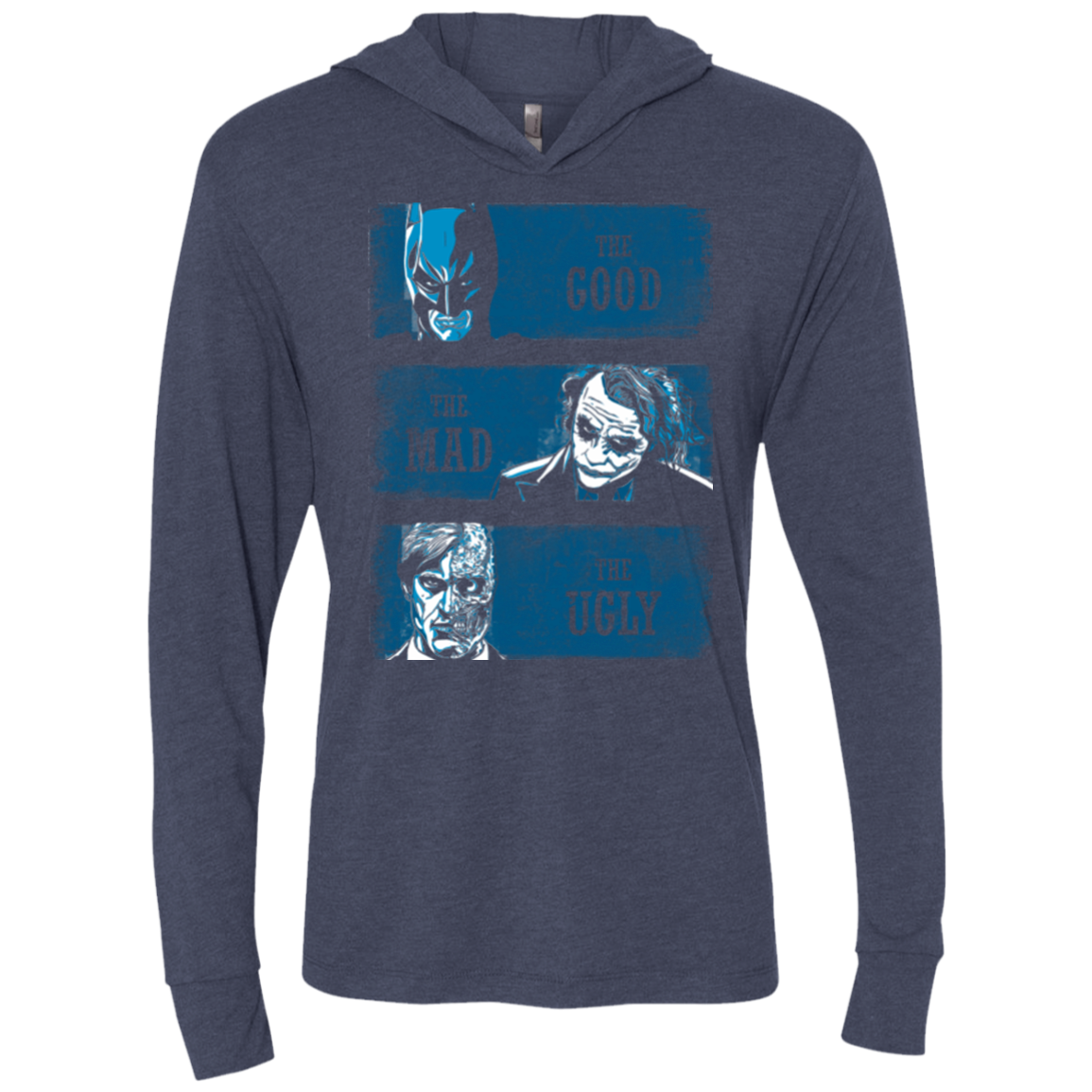 The Good the Mad and the Ugly Triblend Long Sleeve Hoodie Tee