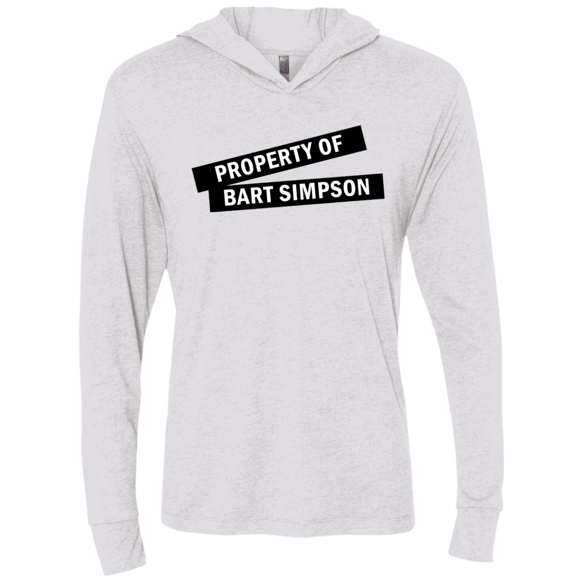Bart Simpson Triblend Long Sleeve Hoodie Tee
