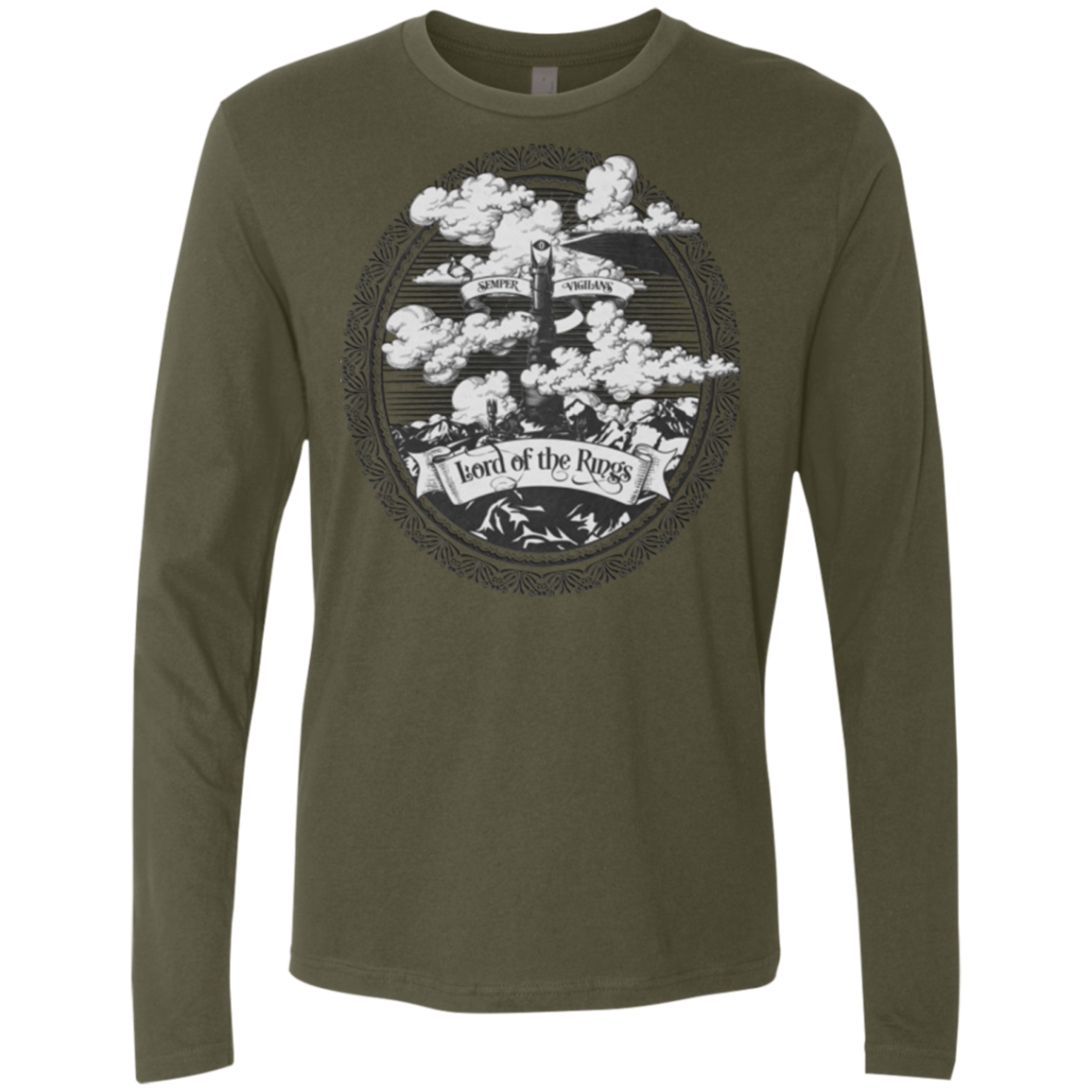 Vintage Mordor Tower Men's Premium Long Sleeve