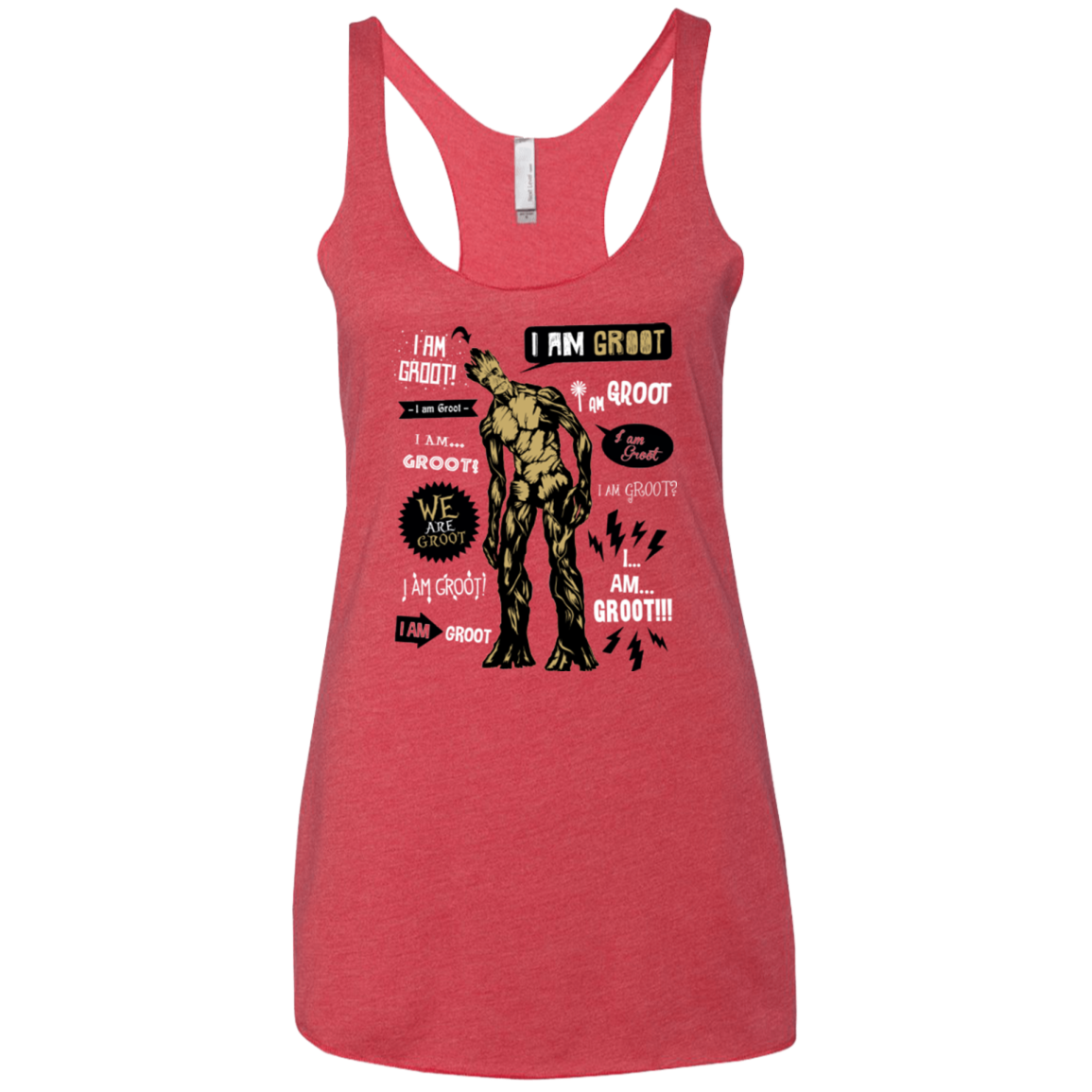 Groot Famous Quotes Women's Triblend Racerback Tank