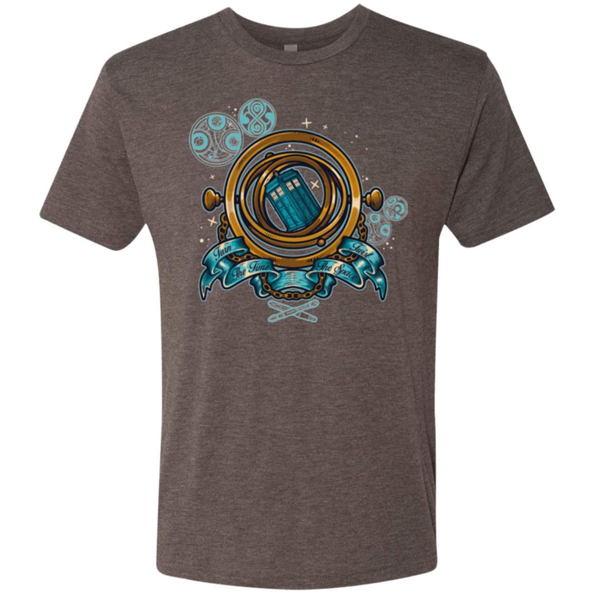 TURN THE TIME TWIST THE SPACE Men's Triblend T-Shirt