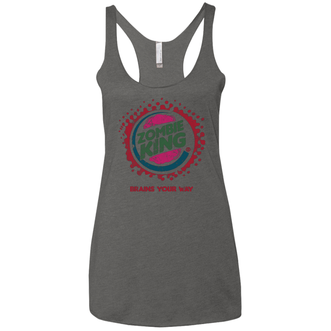 Zombie King Women's Triblend Racerback Tank
