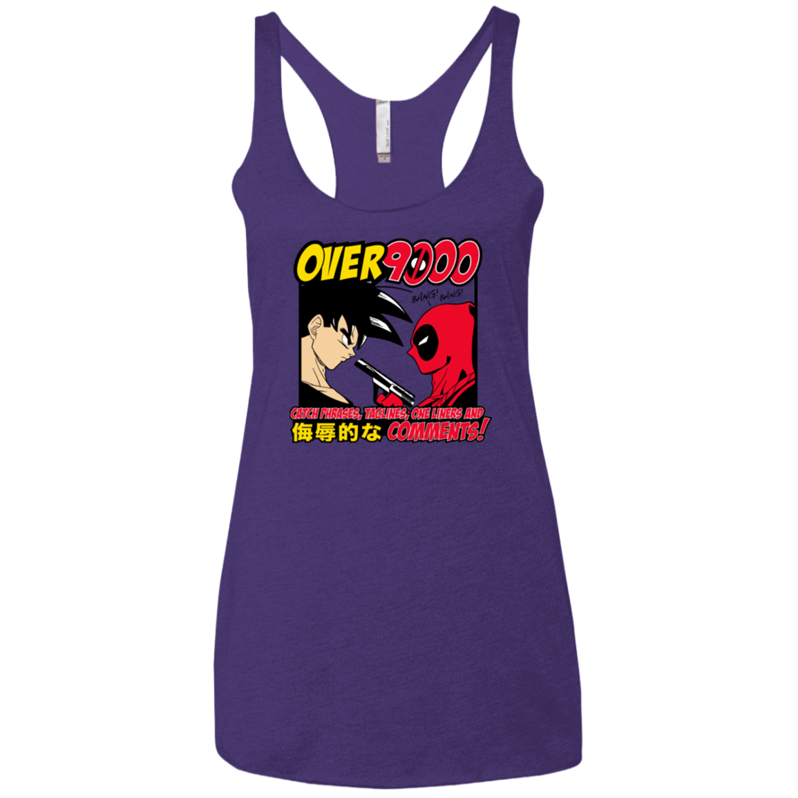 Over 9000 Women's Triblend Racerback Tank