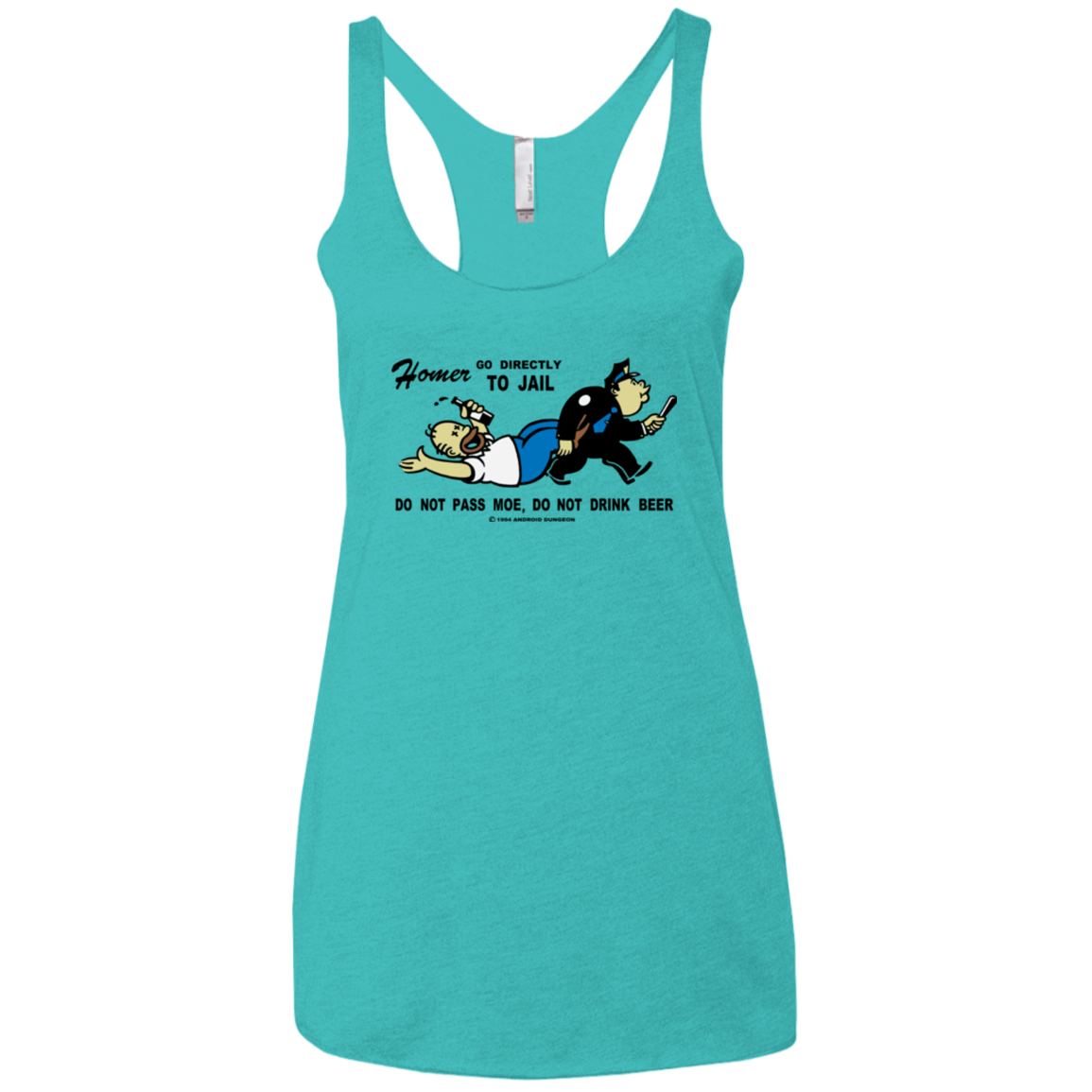 Do Not Pass Moe Women's Triblend Racerback Tank