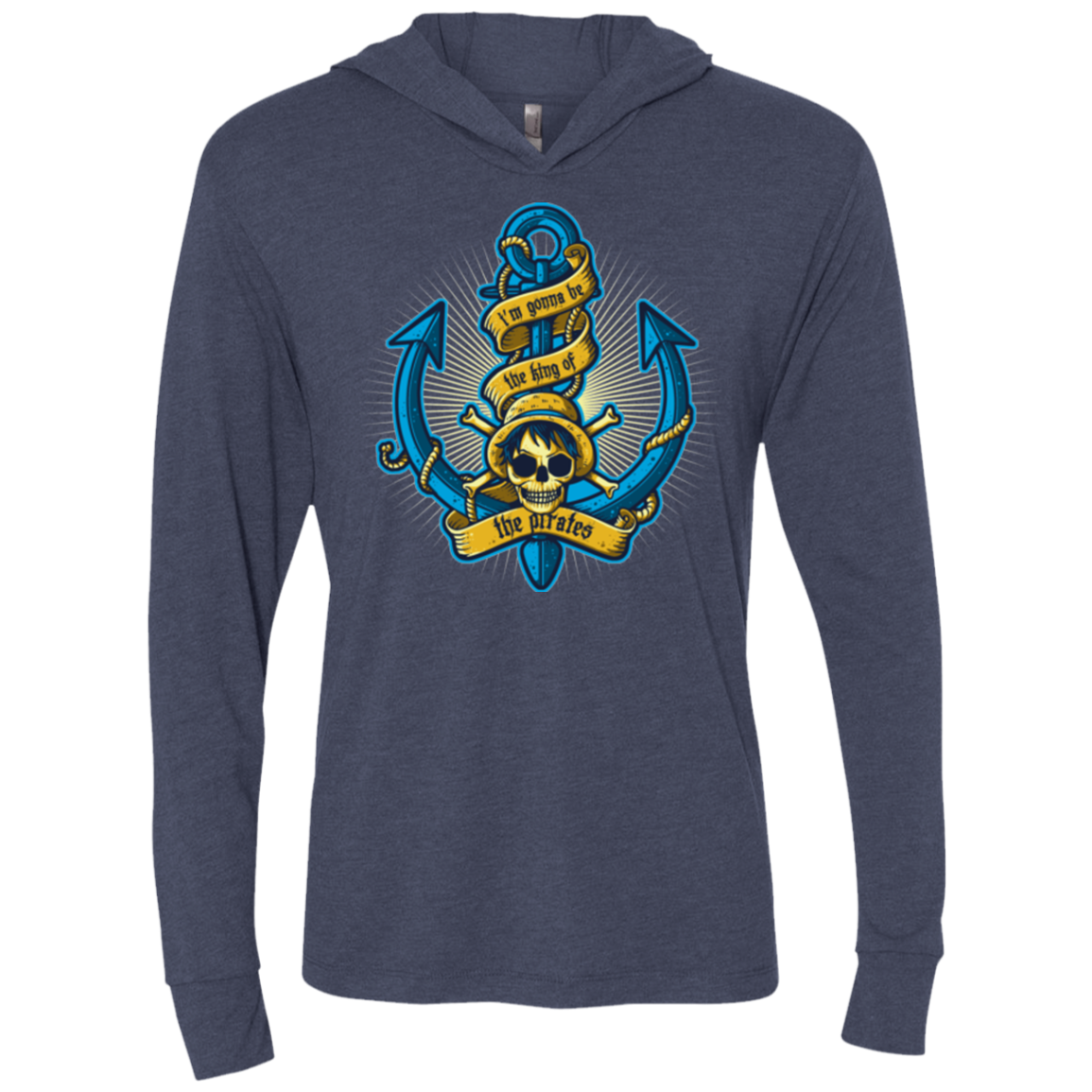 KING OF PIRATES Triblend Long Sleeve Hoodie Tee