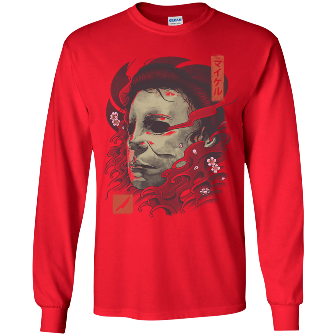 Oni Slasher Mask Youth Long Sleeve T-Shirt