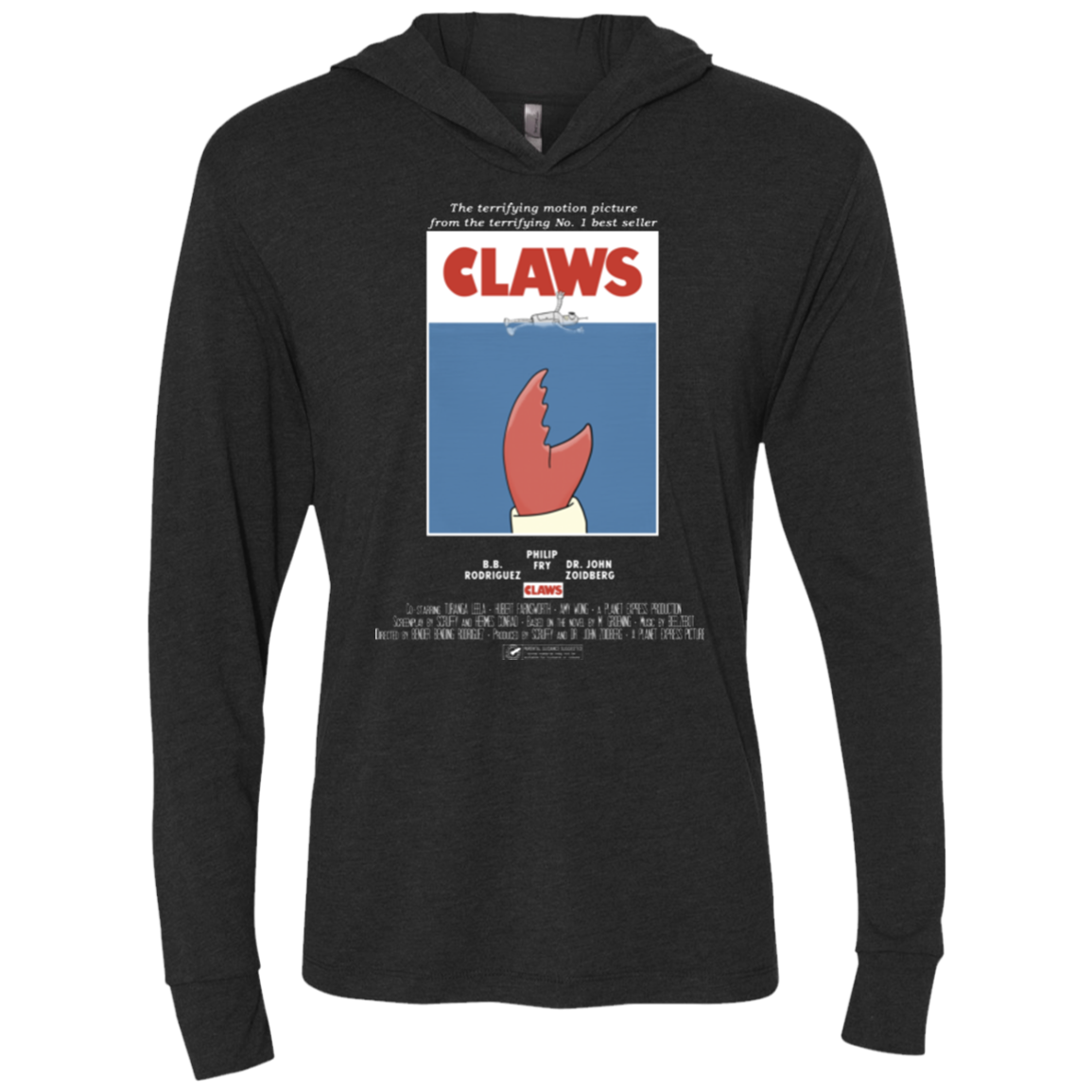 Claws Movie Poster Triblend Long Sleeve Hoodie Tee