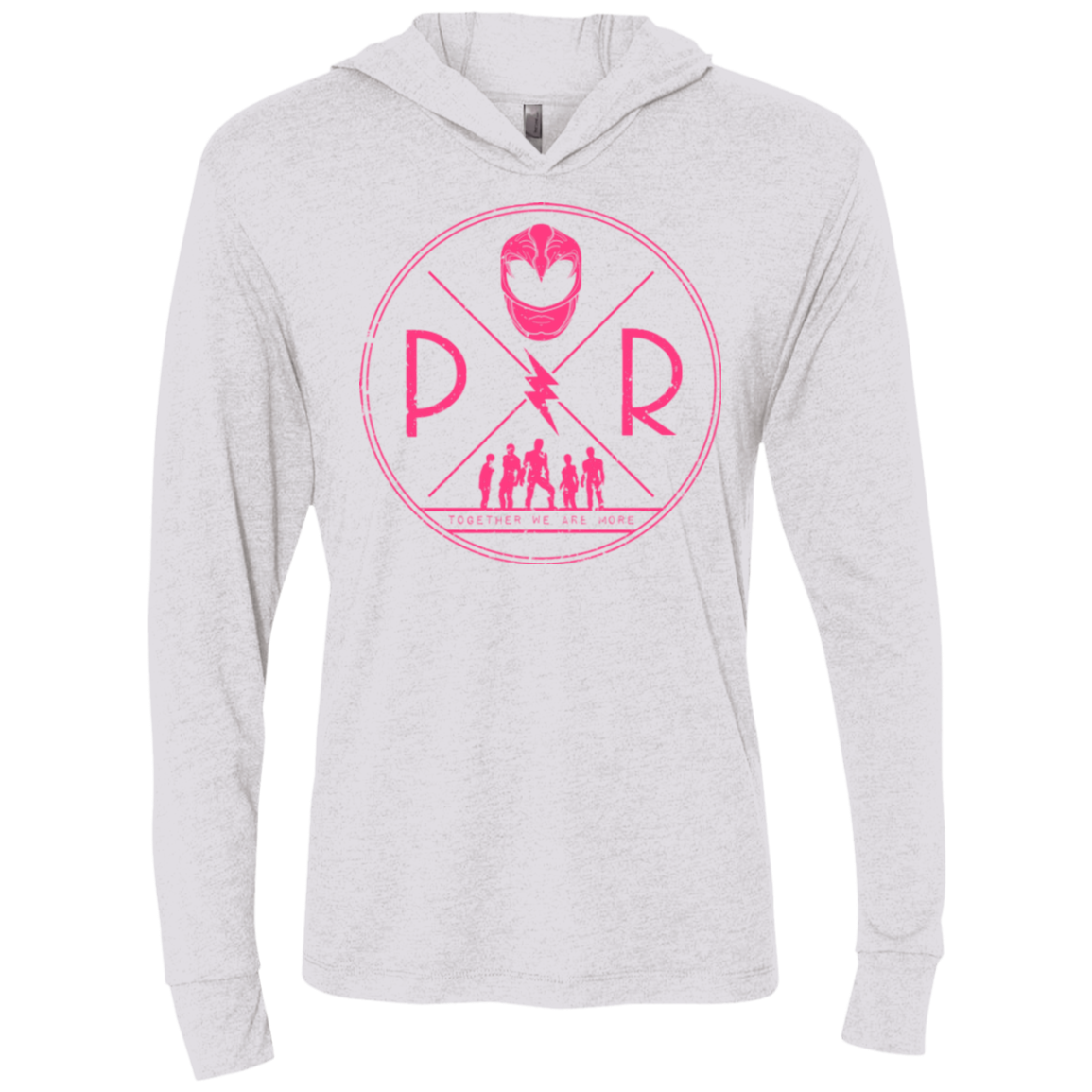 Pink Power Triblend Long Sleeve Hoodie Tee