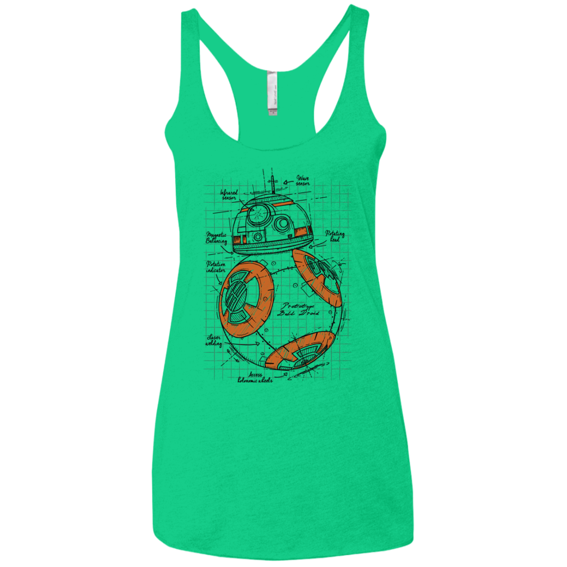 BB-8 Plan Women's Triblend Racerback Tank