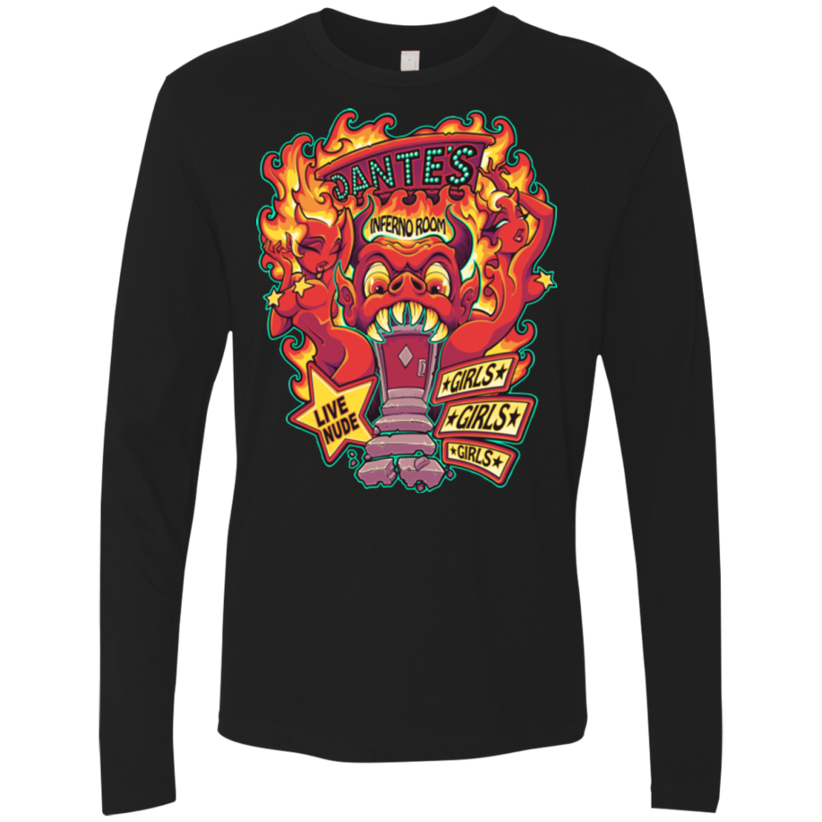 Dantes Inferno Room Men's Premium Long Sleeve