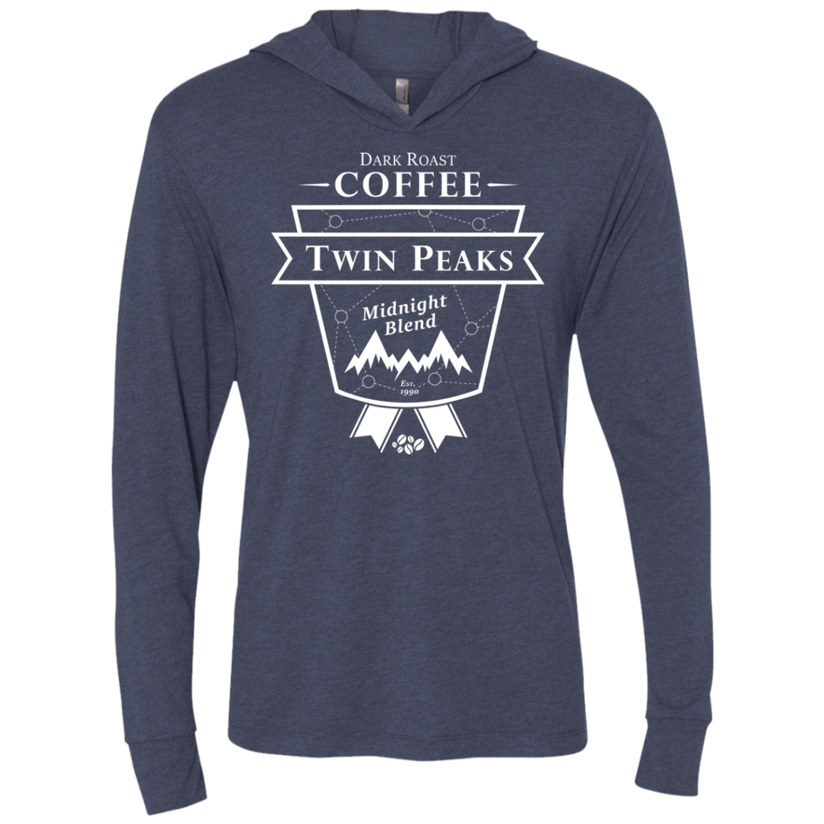 Finest Black Triblend Long Sleeve Hoodie Tee