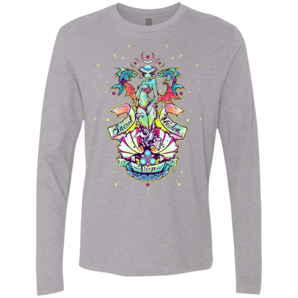 Sacred Maiden of the Deep Men's Premium Long Sleeve
