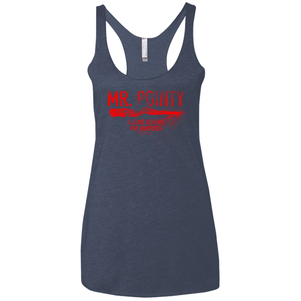 Mr Pointy Women's Triblend Racerback Tank