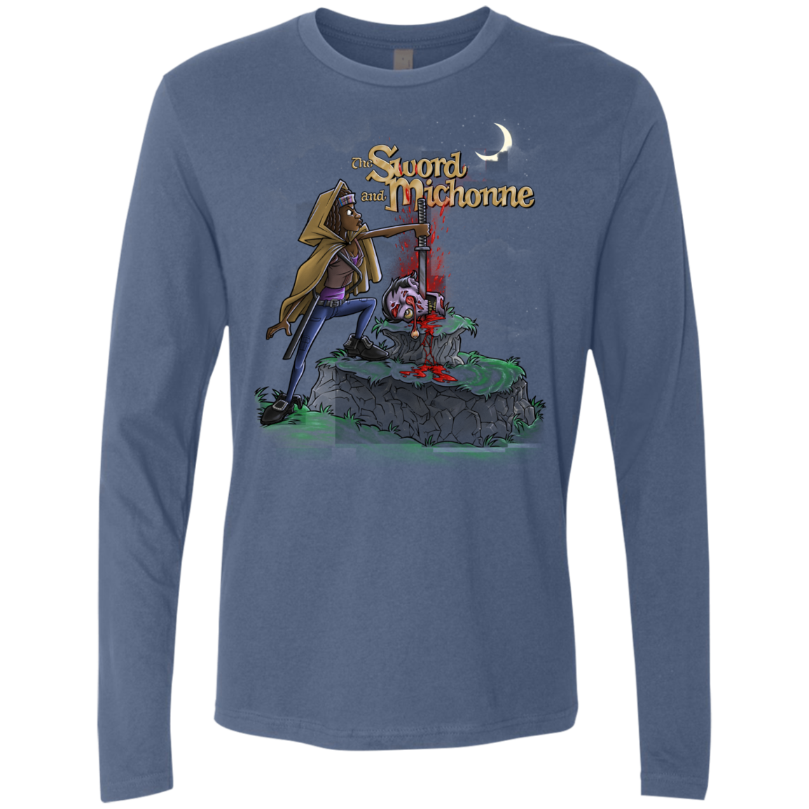 The Sword and Michonne Men's Premium Long Sleeve