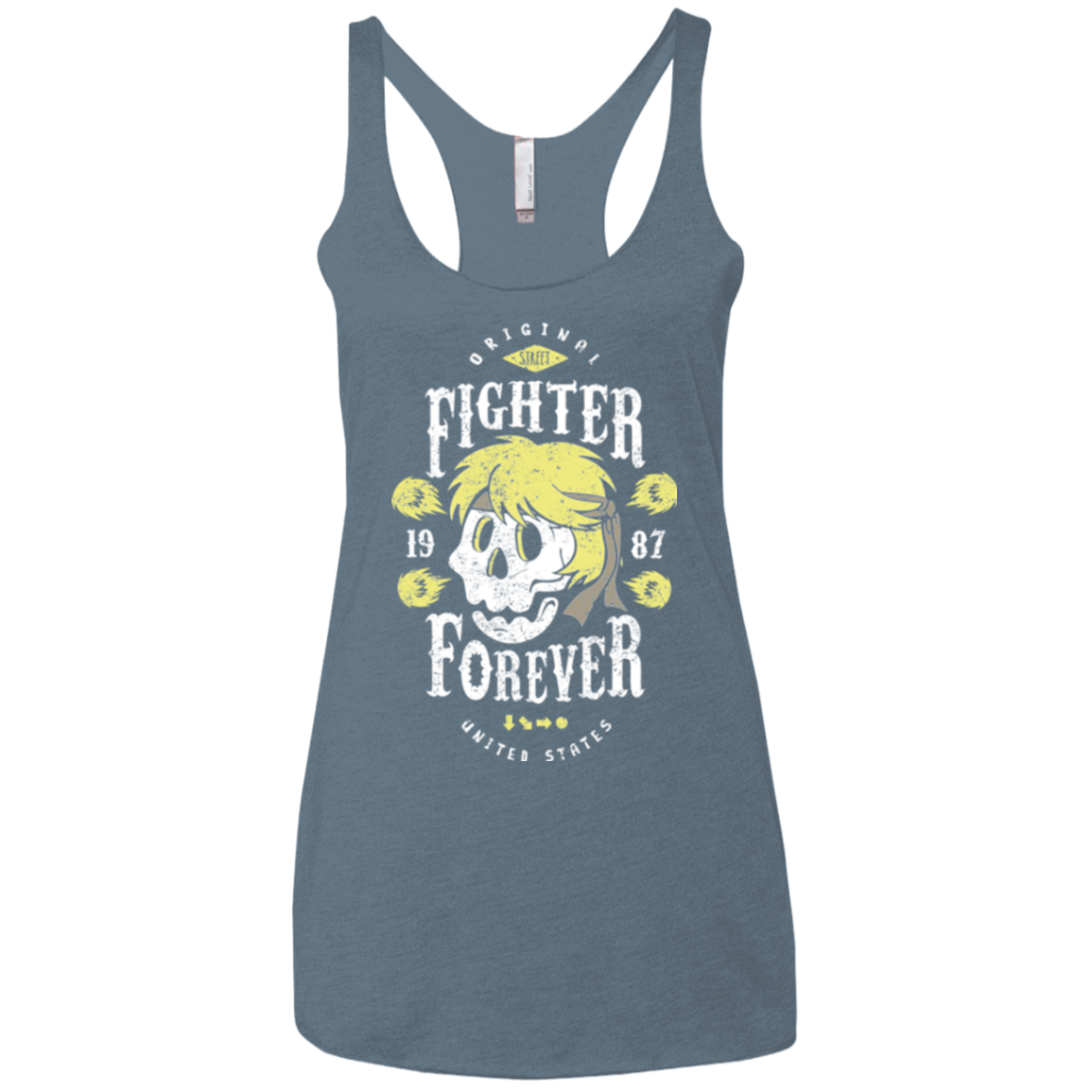 Fighter Forever Ken Women's Triblend Racerback Tank
