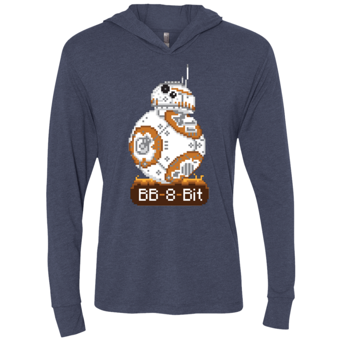 BB8Bit Triblend Long Sleeve Hoodie Tee