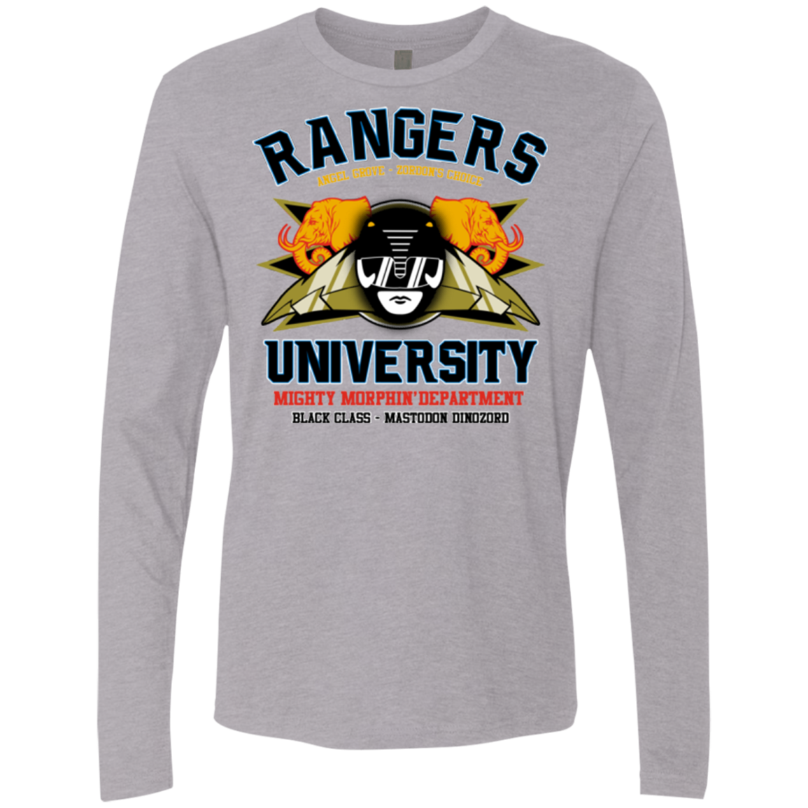 Rangers U Black Ranger Men's Premium Long Sleeve