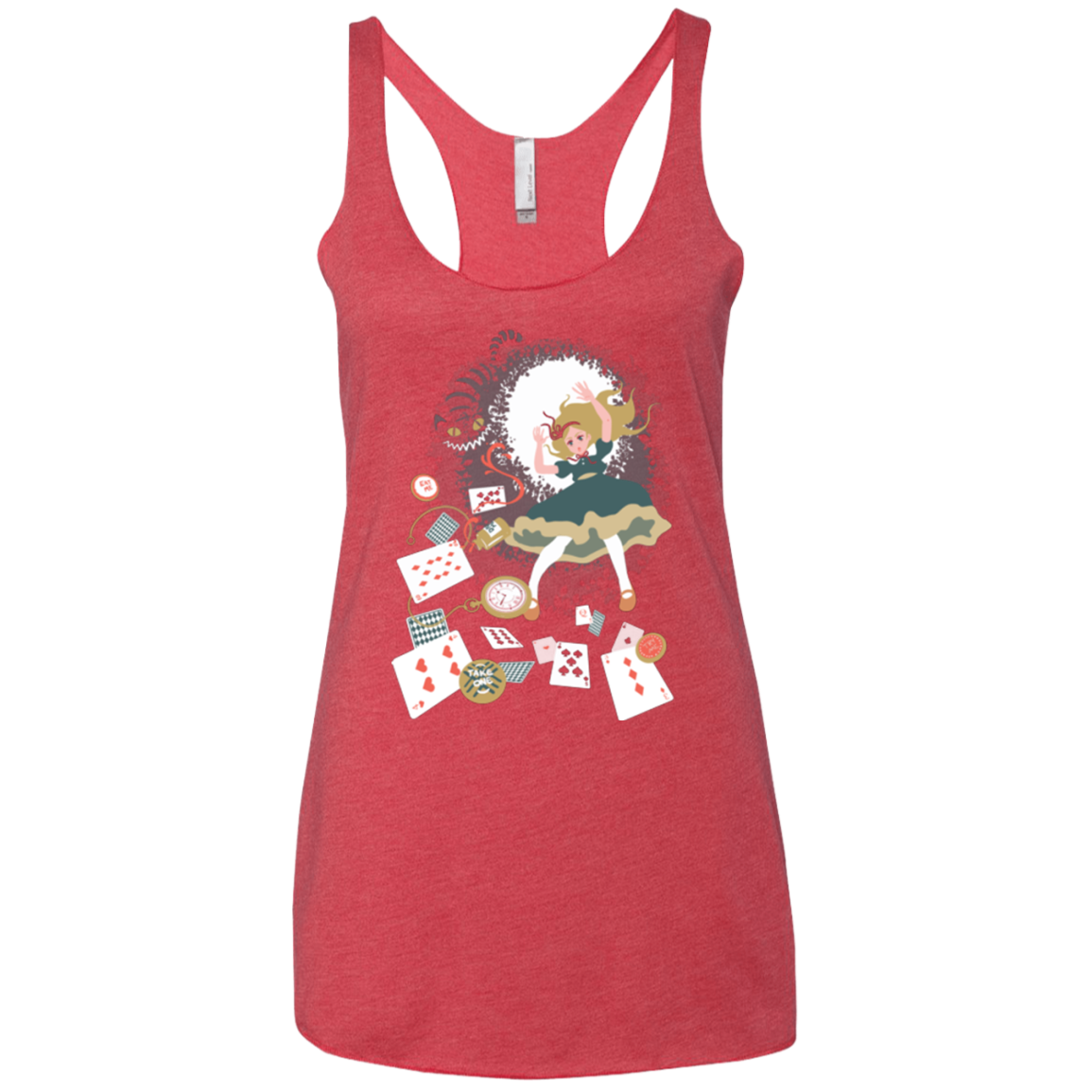 Down the rabbit hole Women's Triblend Racerback Tank