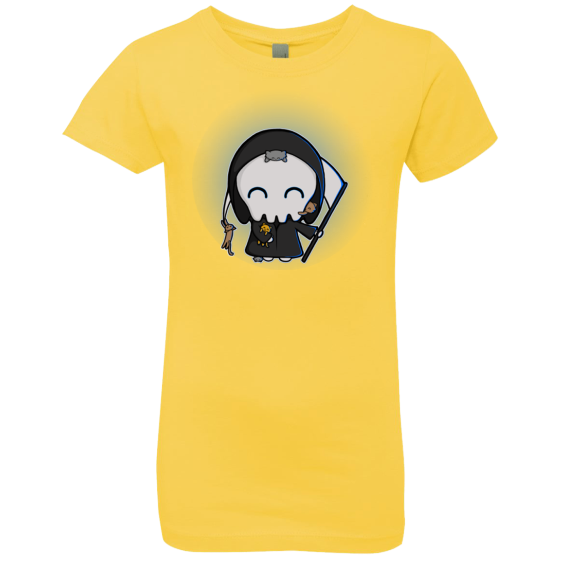 Death Loves Cats Girls Premium T-Shirt