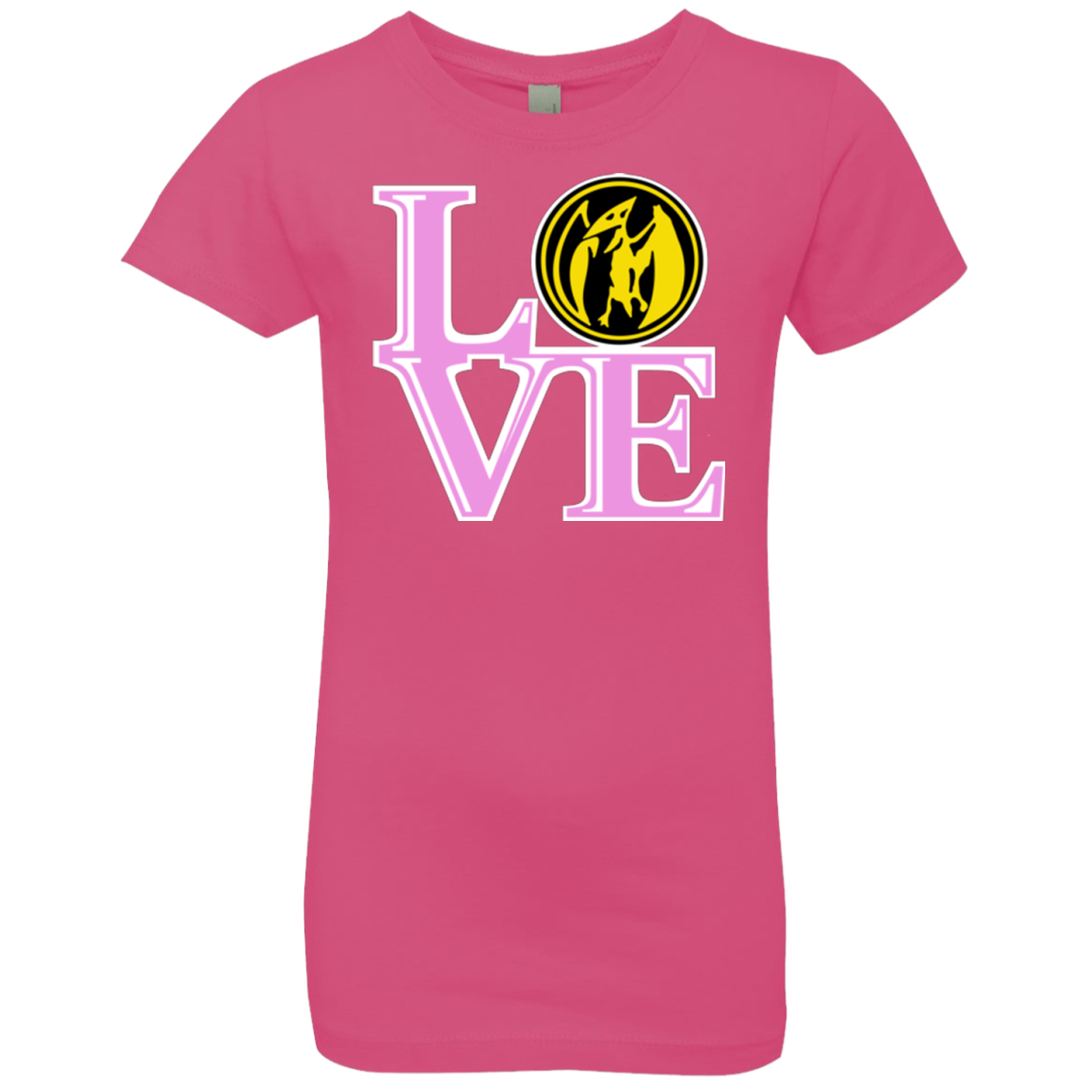 Pink Ranger LOVE Girls Premium T-Shirt