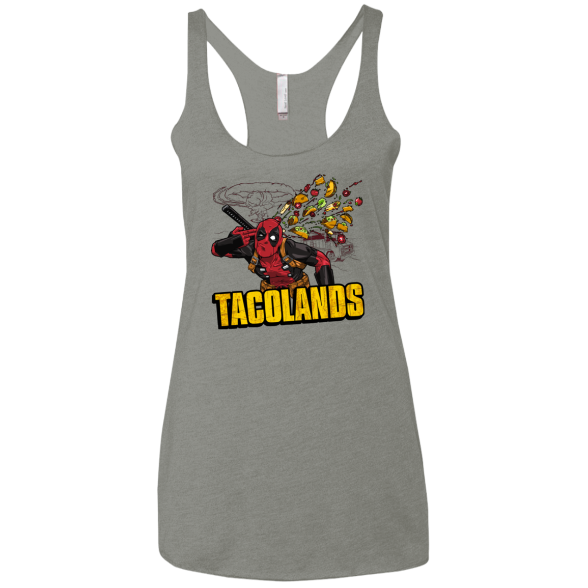Tacolands Women's Triblend Racerback Tank