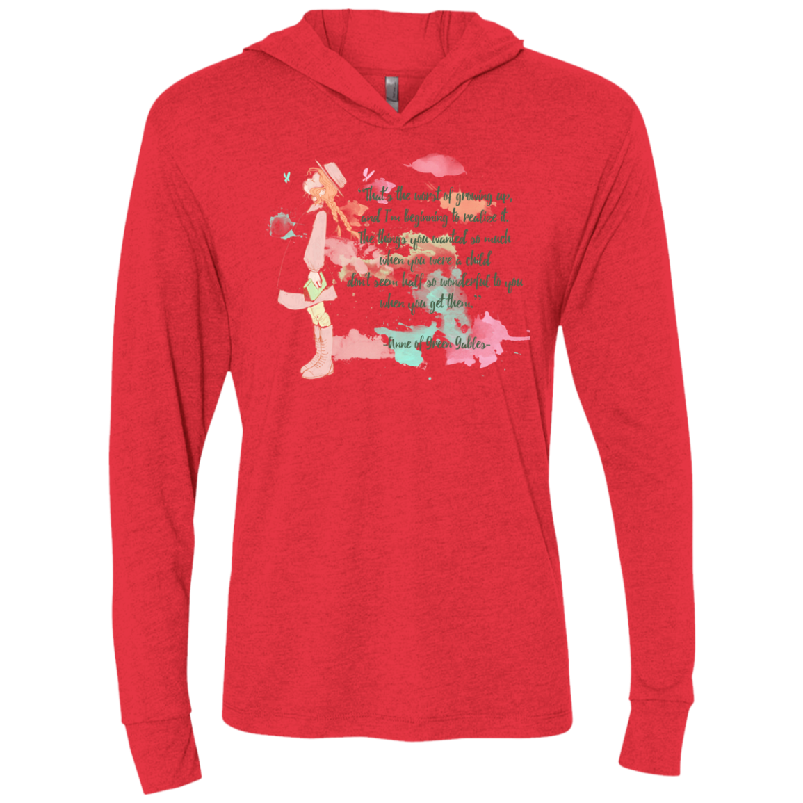 Anne of Green Gables 5 Triblend Long Sleeve Hoodie Tee