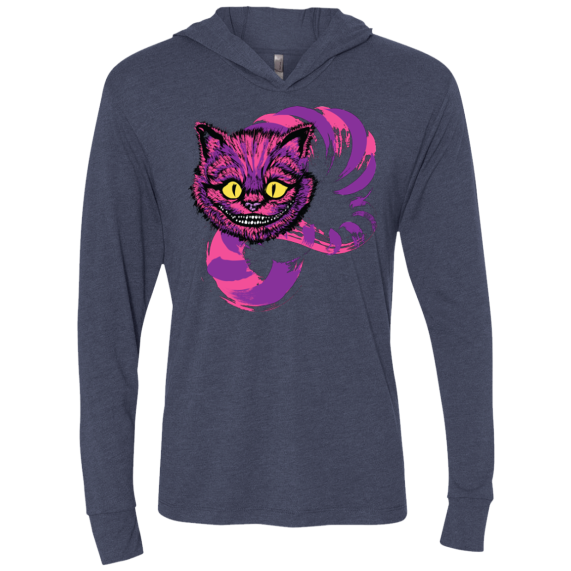 Grinning Like A Cheshire Cat 2 Triblend Long Sleeve Hoodie Tee