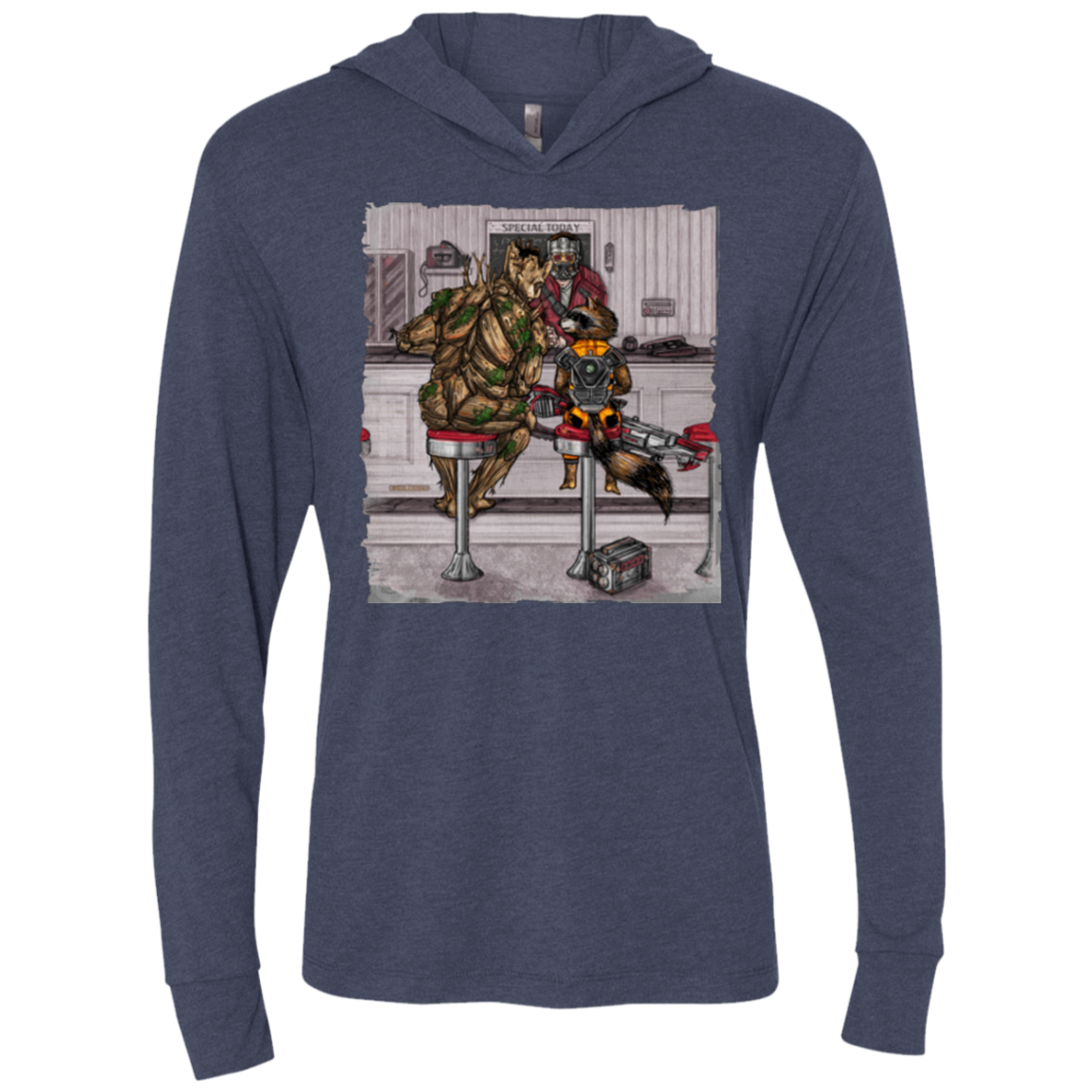 The Runaways Triblend Long Sleeve Hoodie Tee