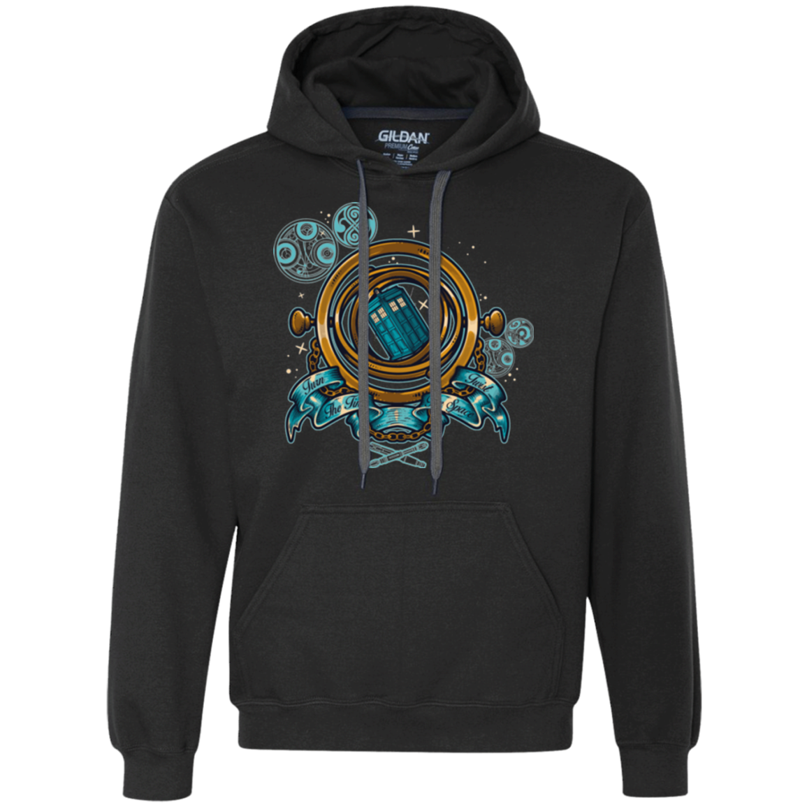 TURN THE TIME TWIST THE SPACE Premium Fleece Hoodie