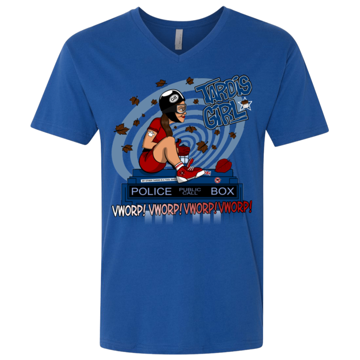 Tardis Girl Men's Premium V-Neck