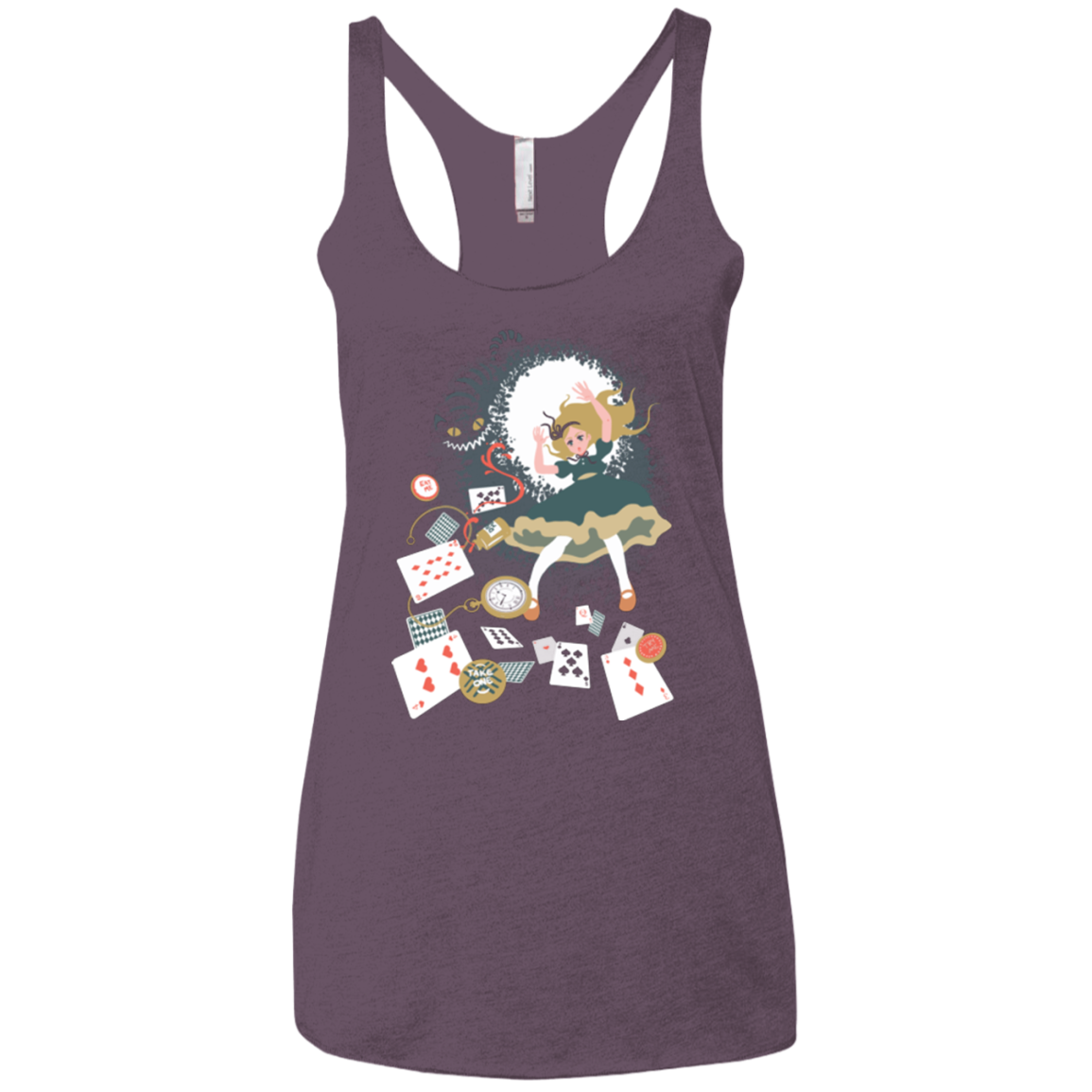 Down the rabbit hole Women's Triblend Racerback Tank