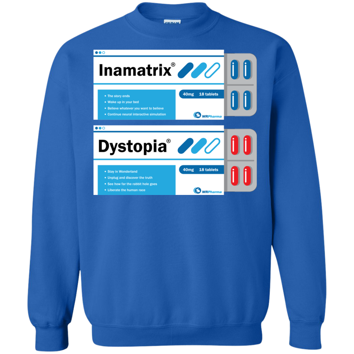 Red or Blue Crewneck Sweatshirt