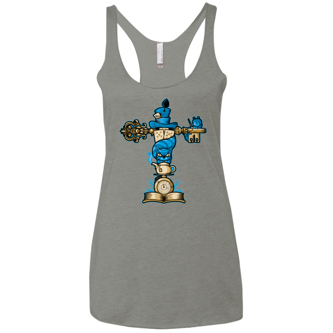 Wonderland Totem Women's Triblend Racerback Tank