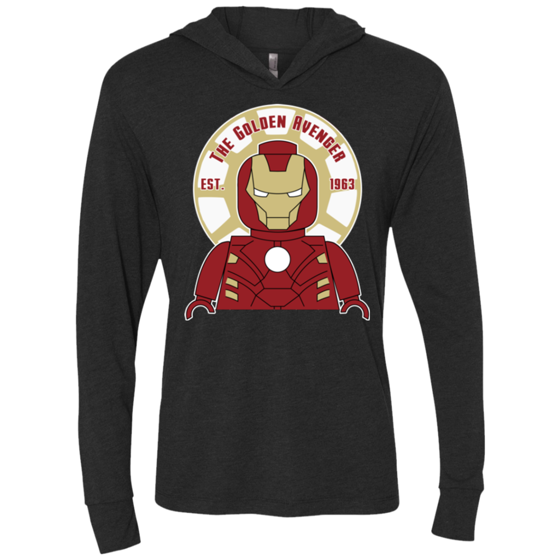 The Golden Avenger Triblend Long Sleeve Hoodie Tee