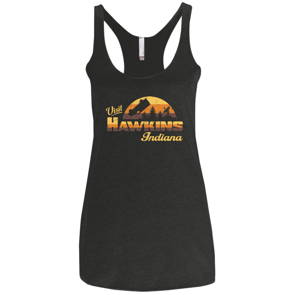 Visit Hawkins Women's Triblend Racerback Tank